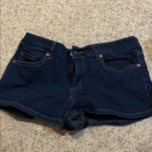 dark jean shorts